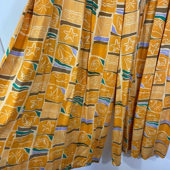 True Destinations Resort Wear Wide Leg Pants Beach Tropical Coverup Yellow M - Picture 4 of 12